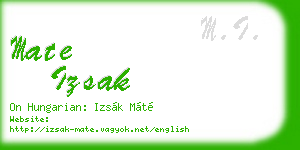 mate izsak business card