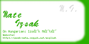 mate izsak business card